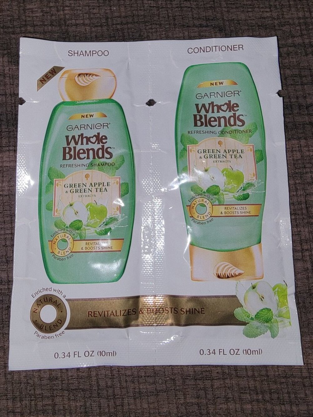 Garnier Whole Blends Shampoo Conditioner Green apple and Green Tea Discontinued